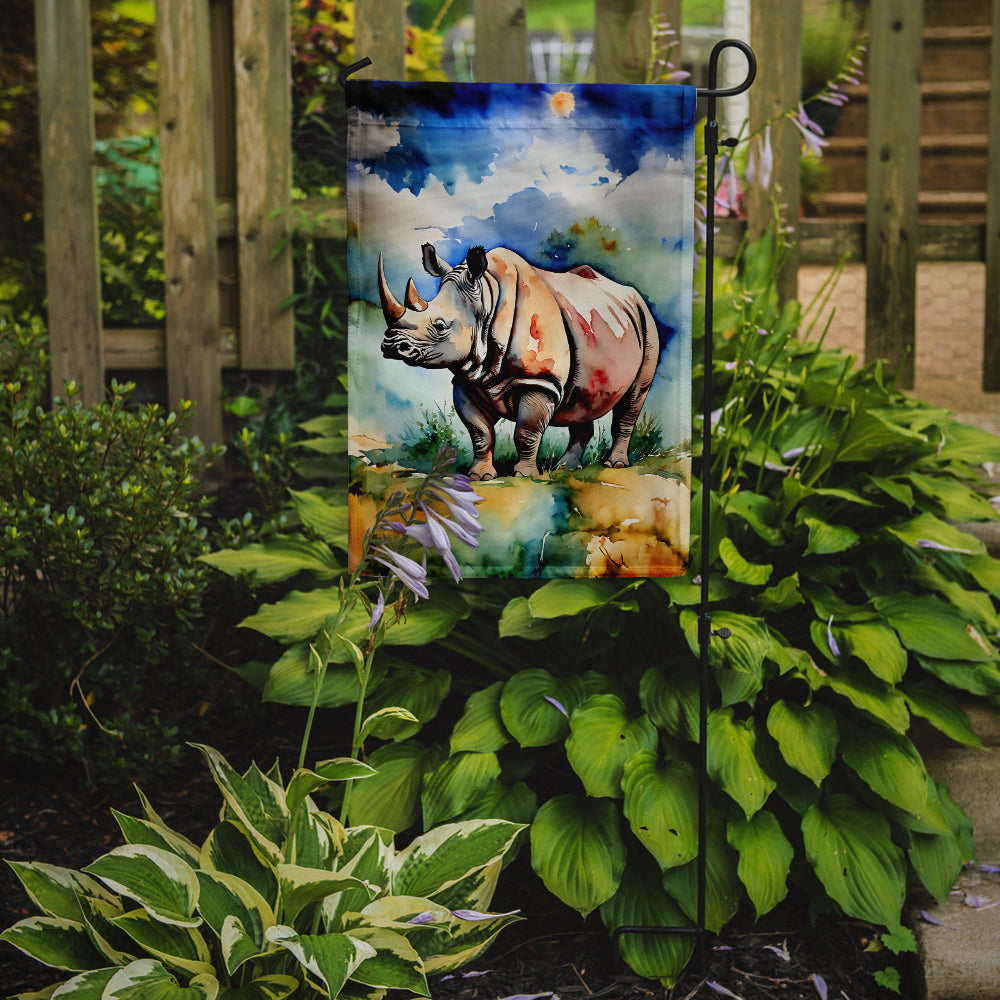 Rhinoceros Garden Flag