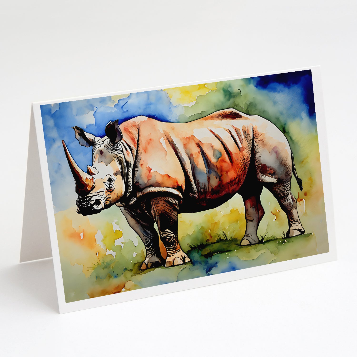 Buy this Rhinoceros Greeting Cards Pack of 8