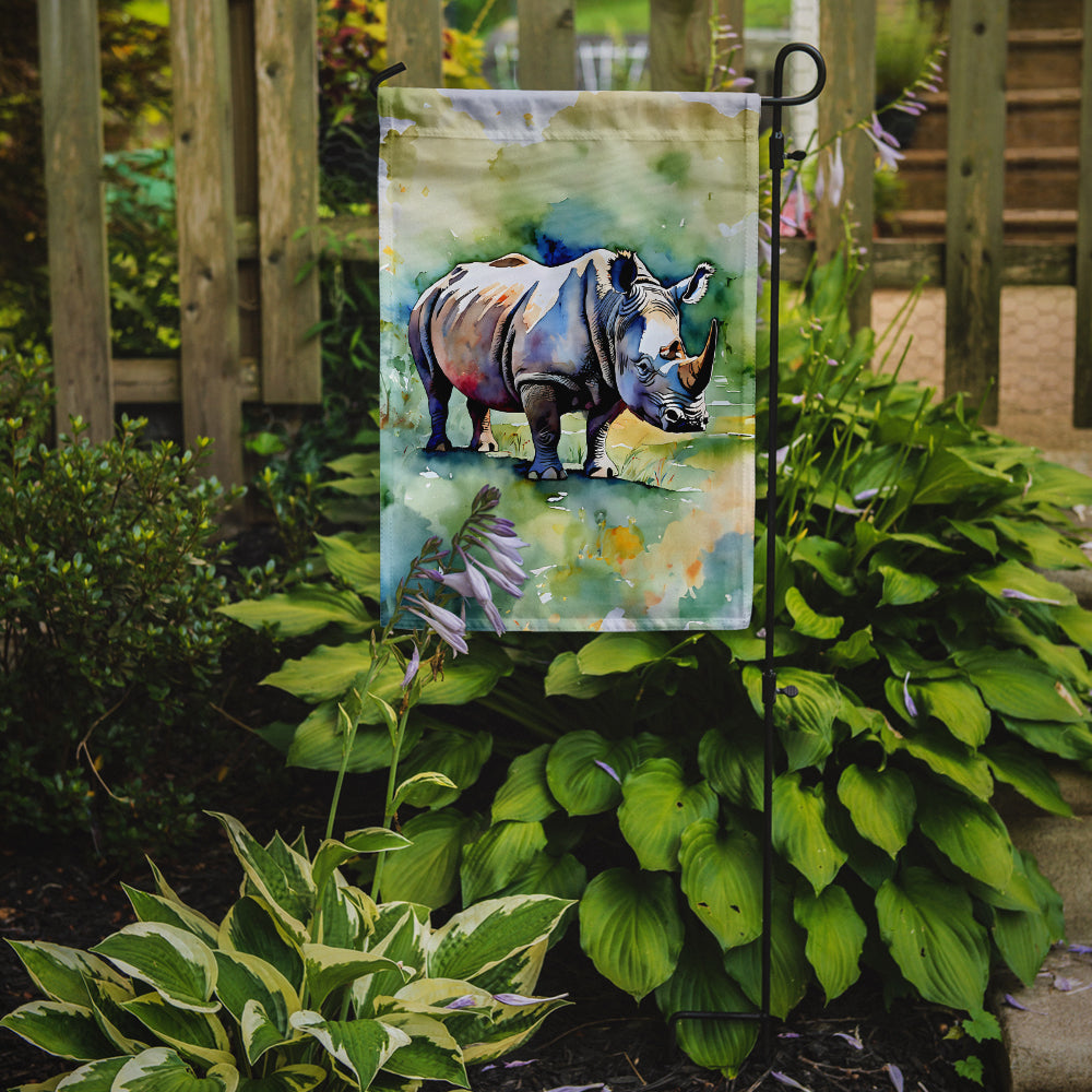 Rhinoceros Garden Flag