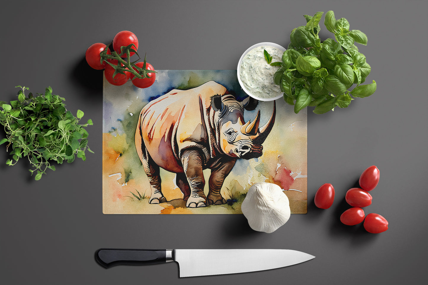 Rhinoceros Glass Cutting Board