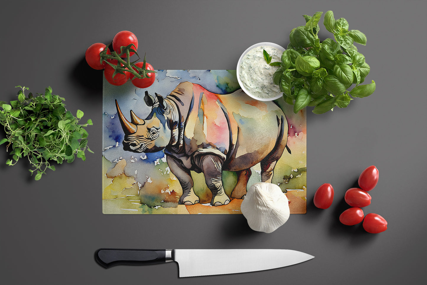 Rhinoceros Glass Cutting Board