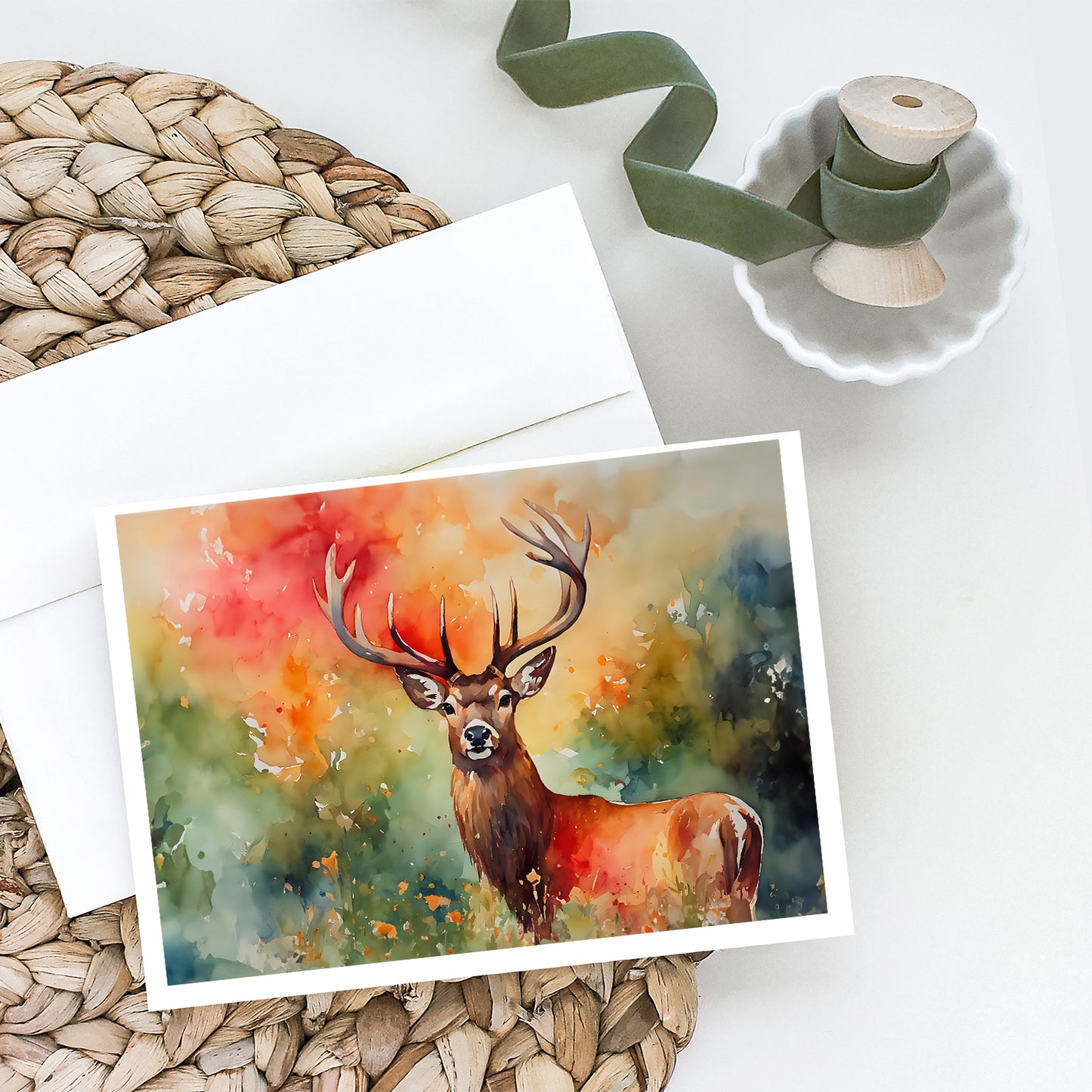 Deer Stag Greeting Cards Pack of 8