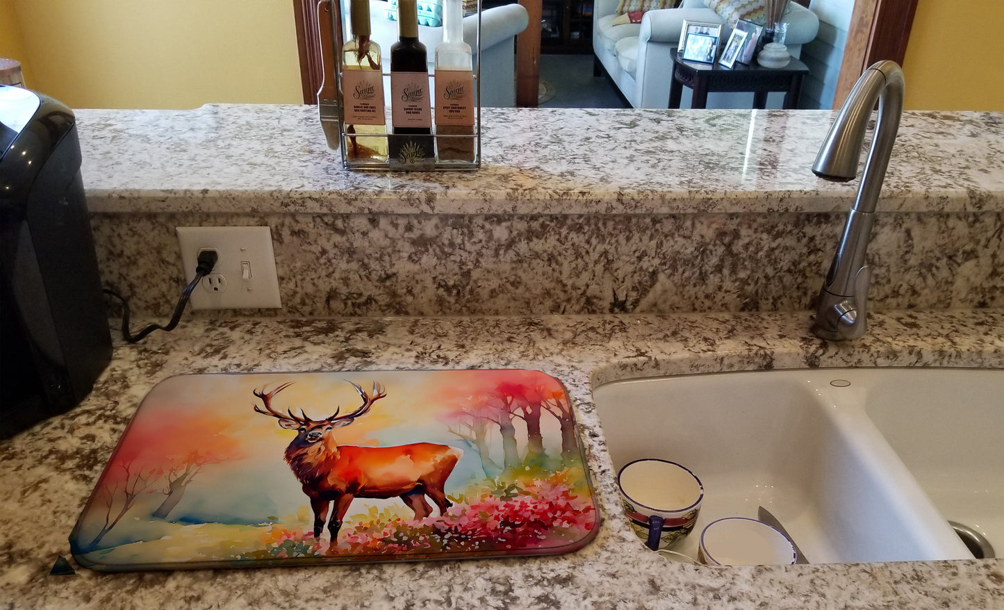 Deer Stag Dish Drying Mat