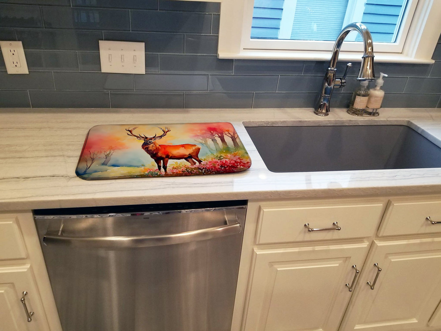 Deer Stag Dish Drying Mat