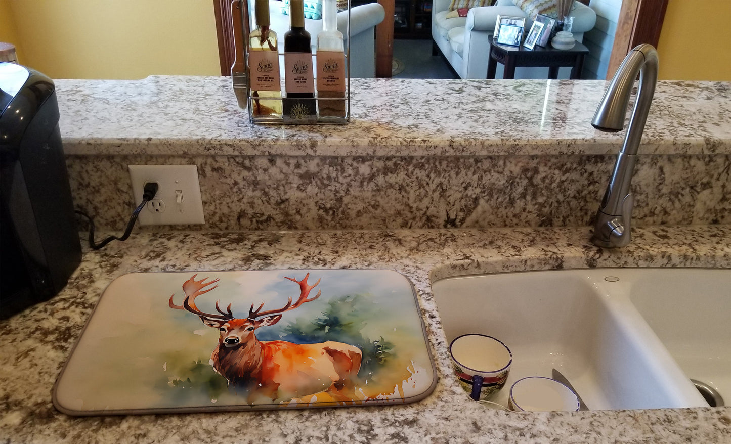 Deer Stag Dish Drying Mat