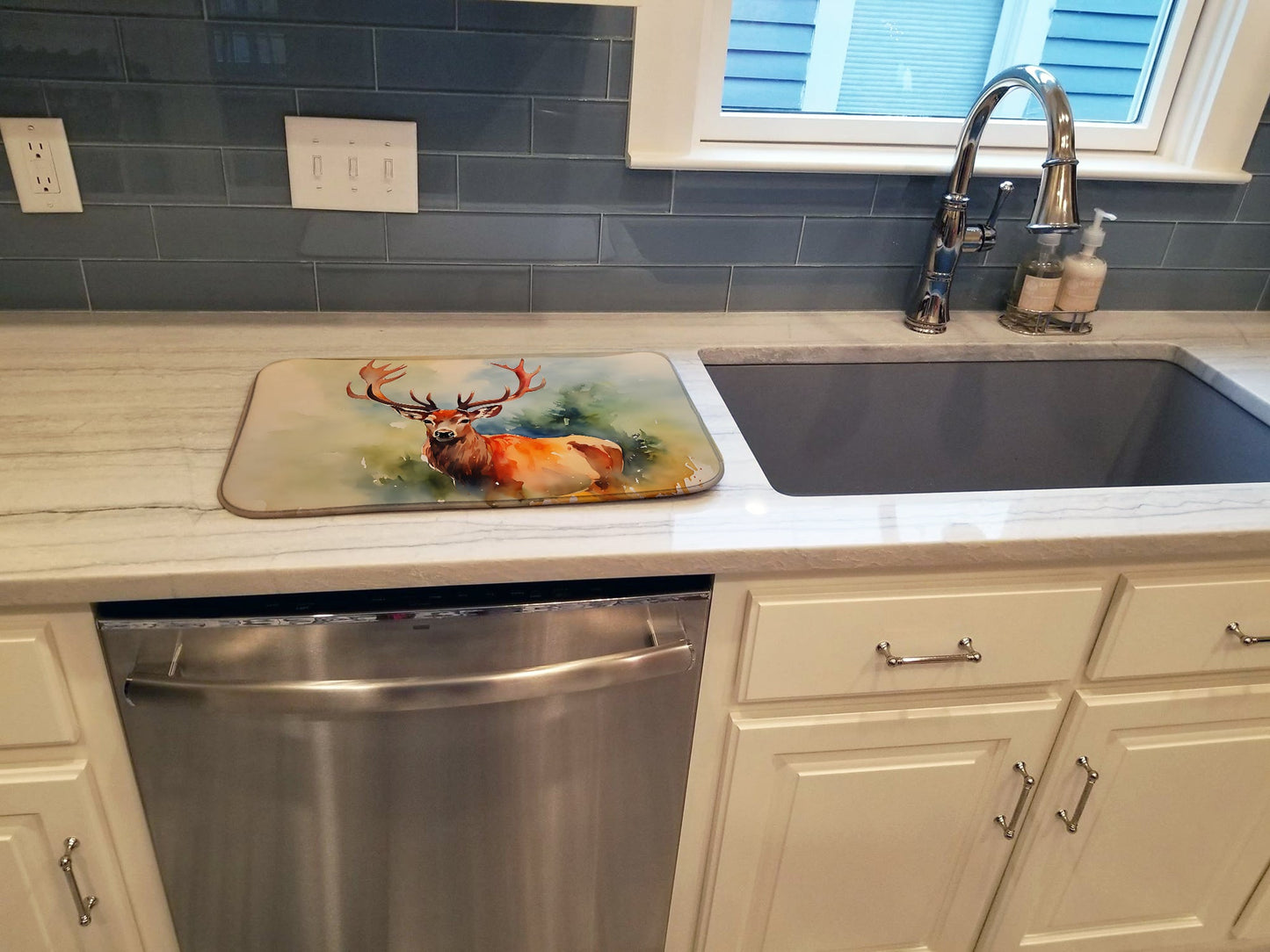 Deer Stag Dish Drying Mat