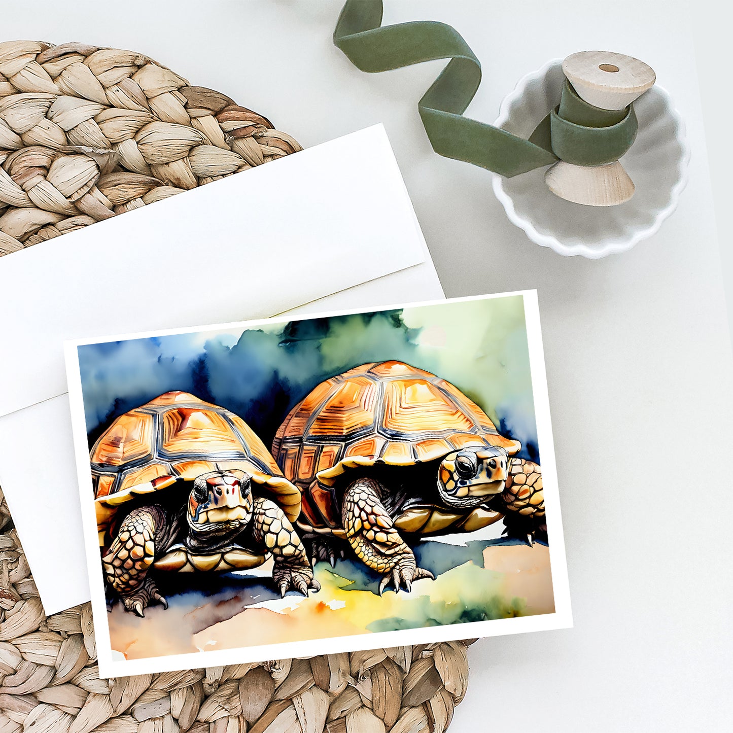 Turtles Tortoises Greeting Cards Pack of 8