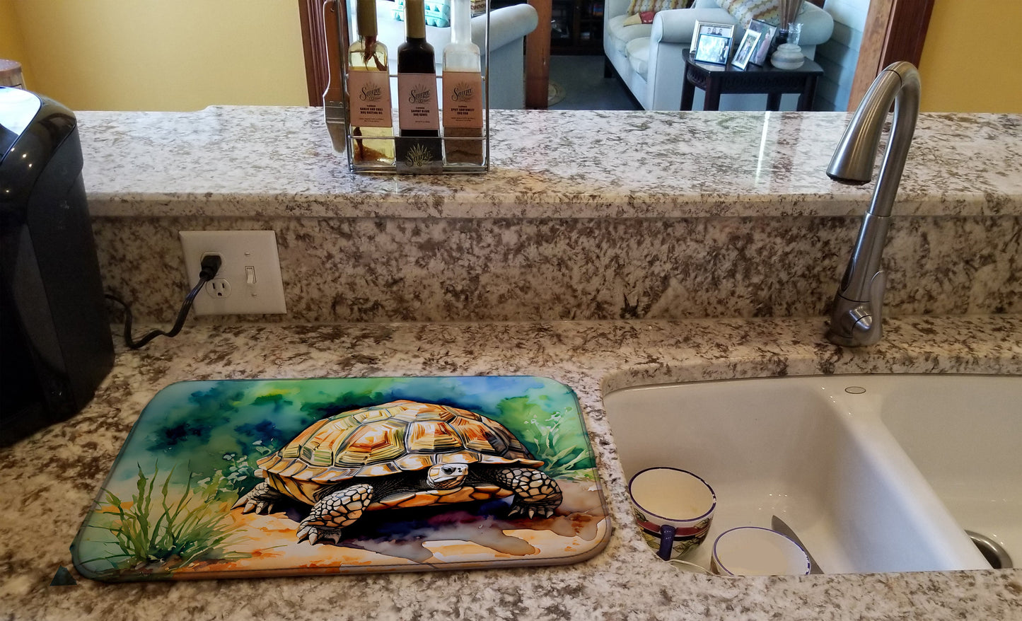 Turtles Tortoises Dish Drying Mat