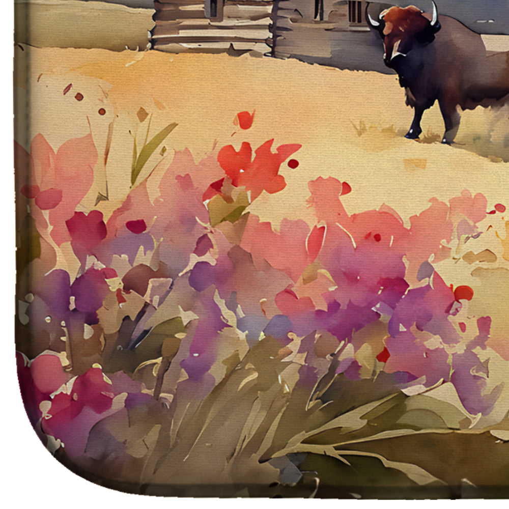 Wood Bison Dish Drying Mat