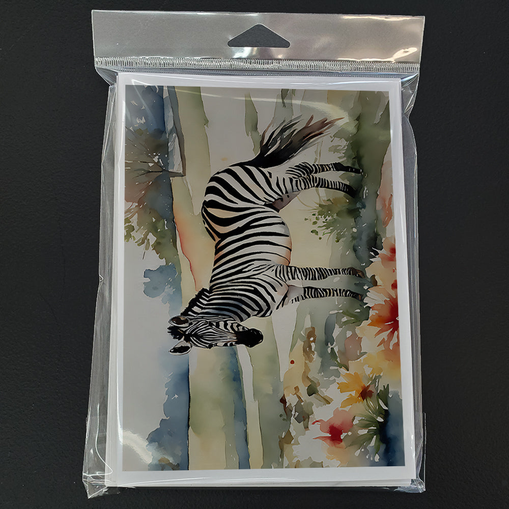 Zebra Greeting Cards Pack of 8