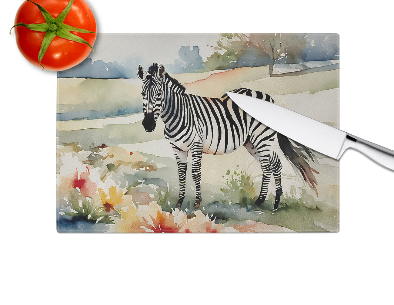 Zebra Glass Cutting Board