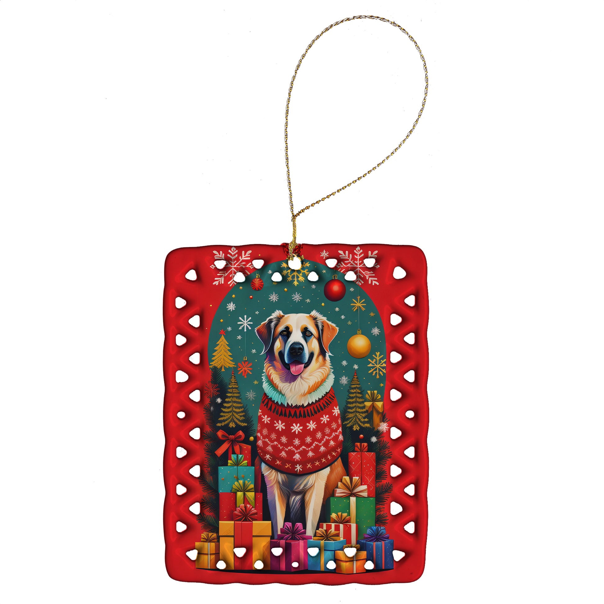 Buy this Anatolian Shepherd Dog Holiday Christmas Porcelain Ornament