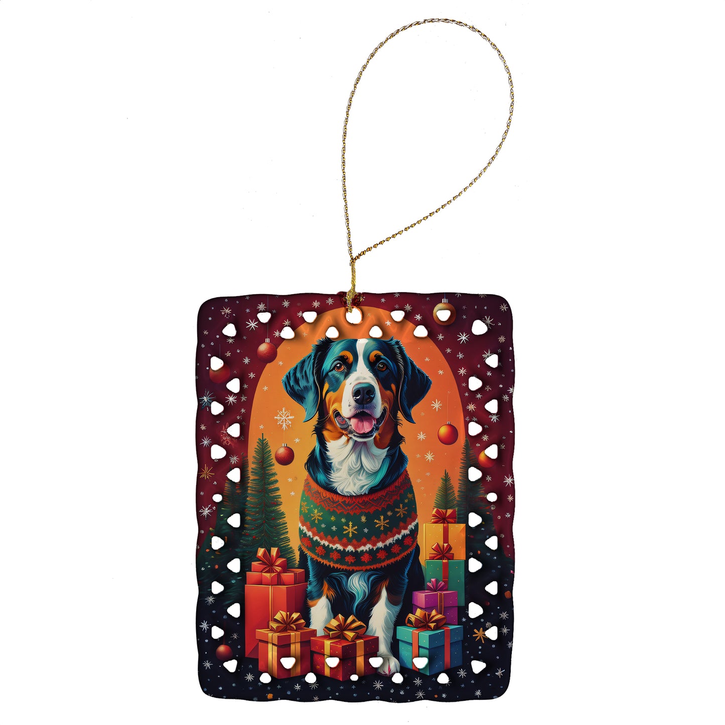 Buy this Appenzeller Sennenhund Holiday Christmas Porcelain Ornament