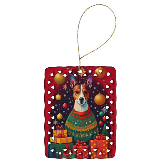 Buy this Basenji Holiday Christmas Porcelain Ornament