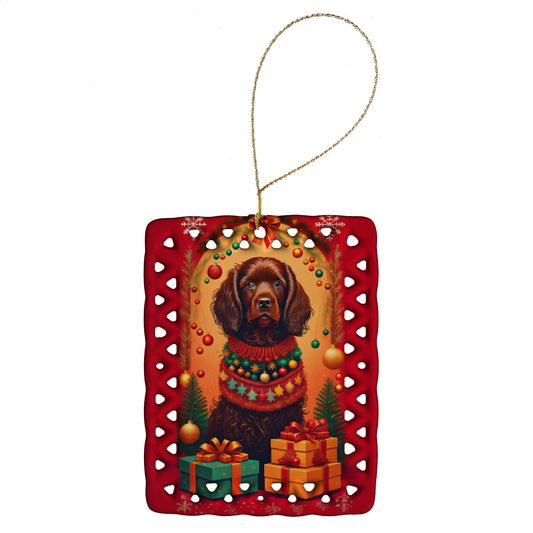 Buy this Boykin Spaniel Holiday Christmas Porcelain Ornament