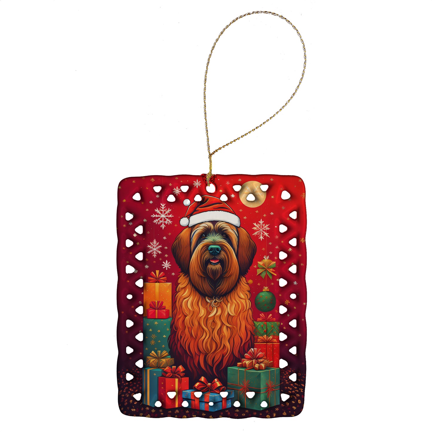 Buy this Briard Holiday Christmas Porcelain Ornament