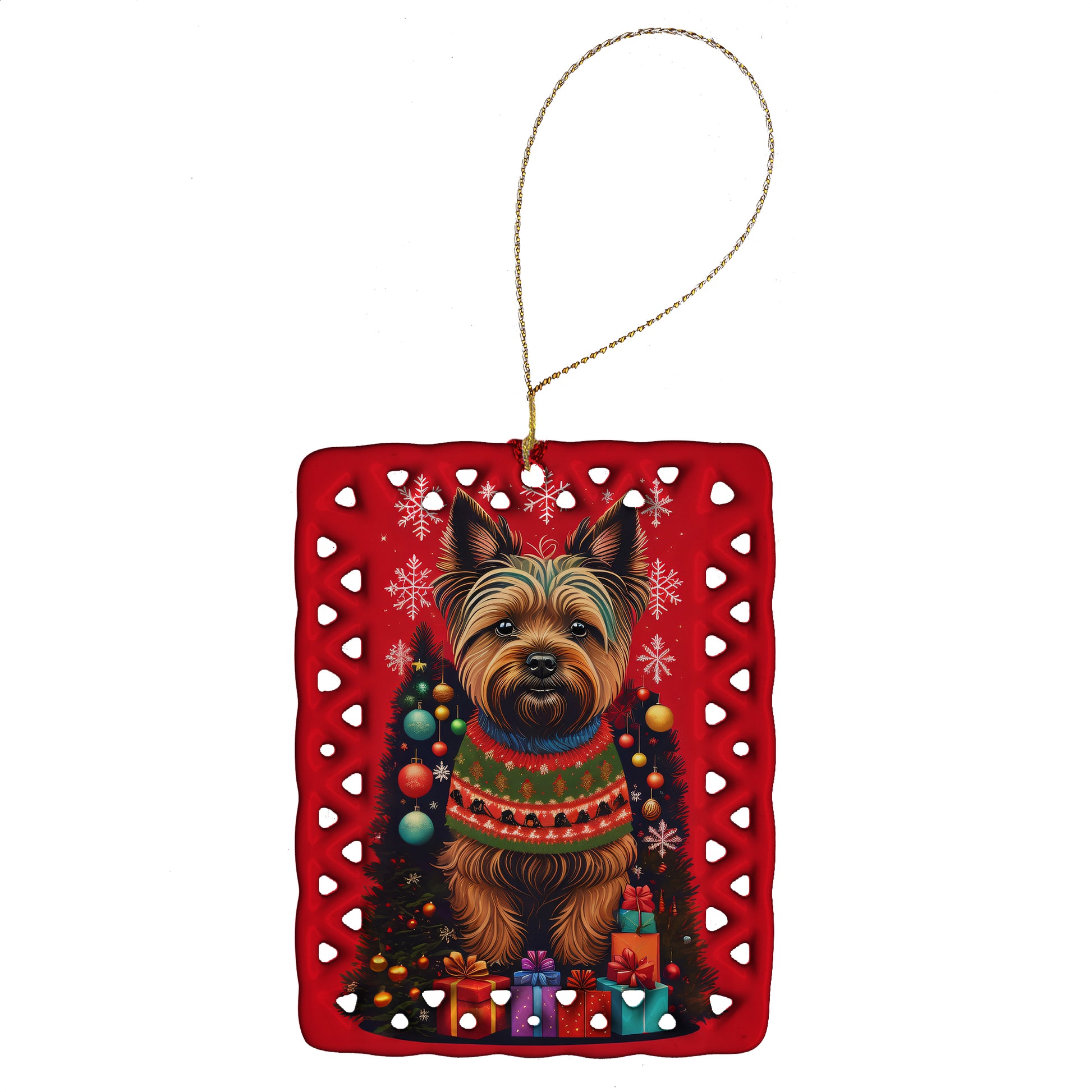 Buy this Cairn Terrier Holiday Christmas Porcelain Ornament
