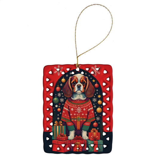 Buy this Cavalier Spaniel Holiday Christmas Porcelain Ornament