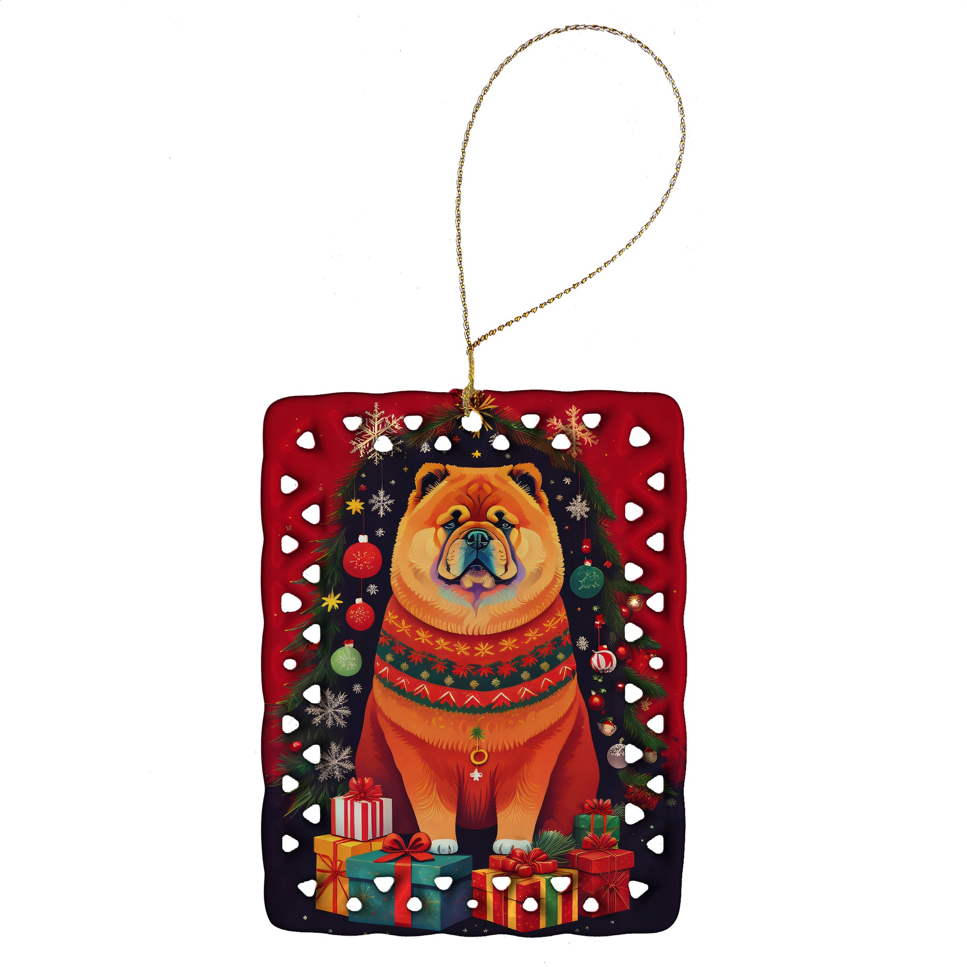 Buy this Chow Chow Holiday Christmas Porcelain Ornament