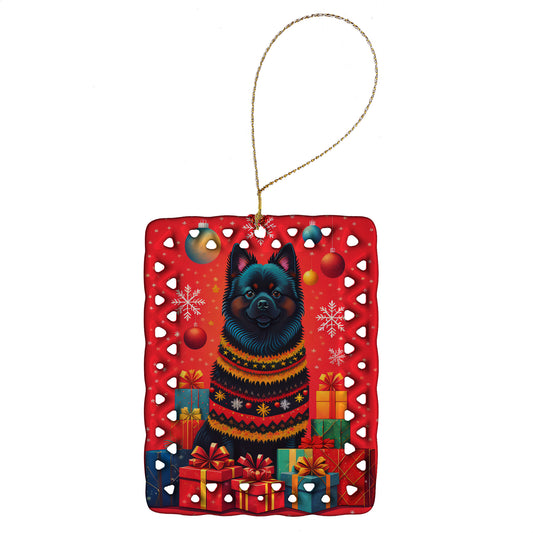 Buy this German Spitz Holiday Christmas Porcelain Ornament
