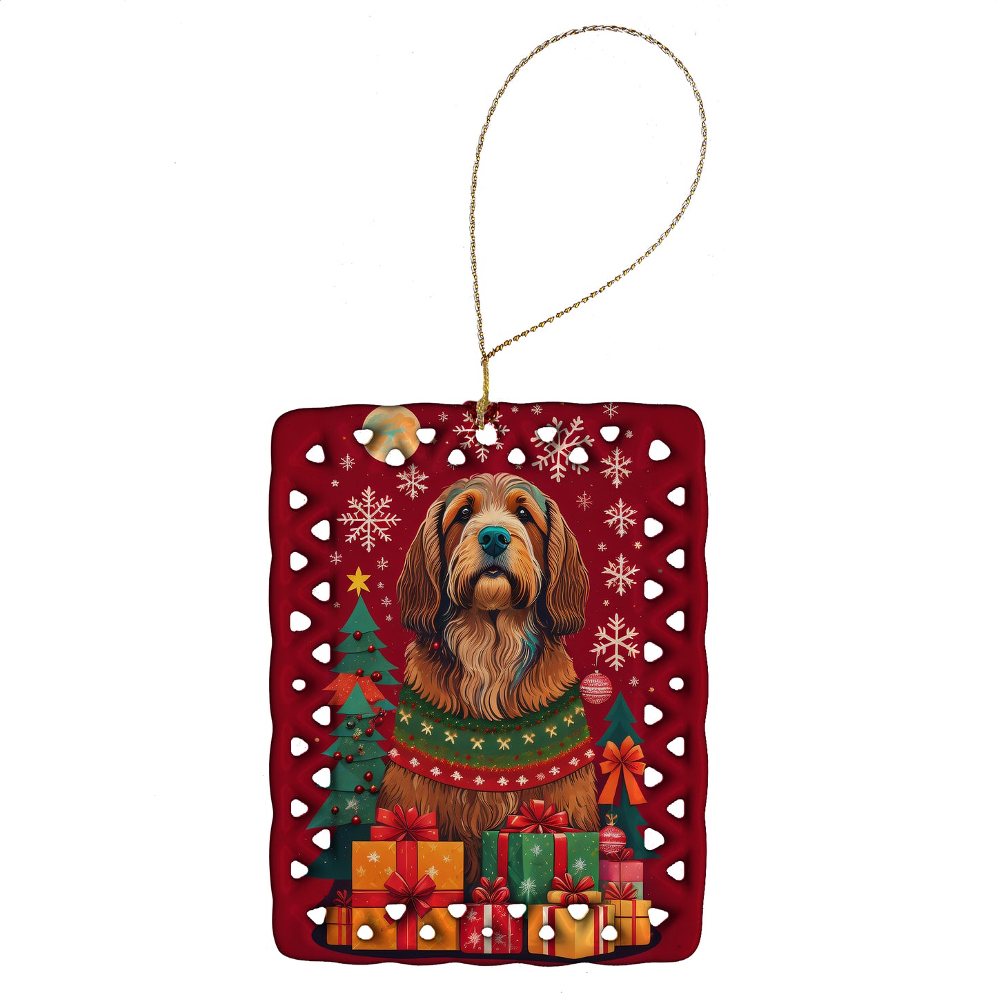 Buy this Otterhound Holiday Christmas Porcelain Ornament