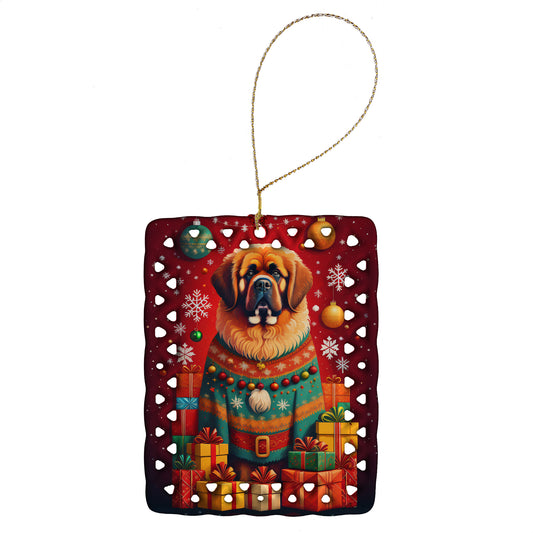 Buy this Tibetan Mastiff Holiday Christmas Porcelain Ornament