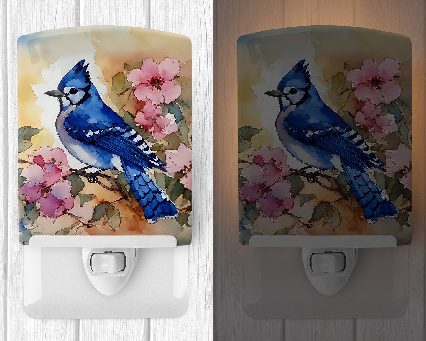 Blue Jay Ceramic Night Light