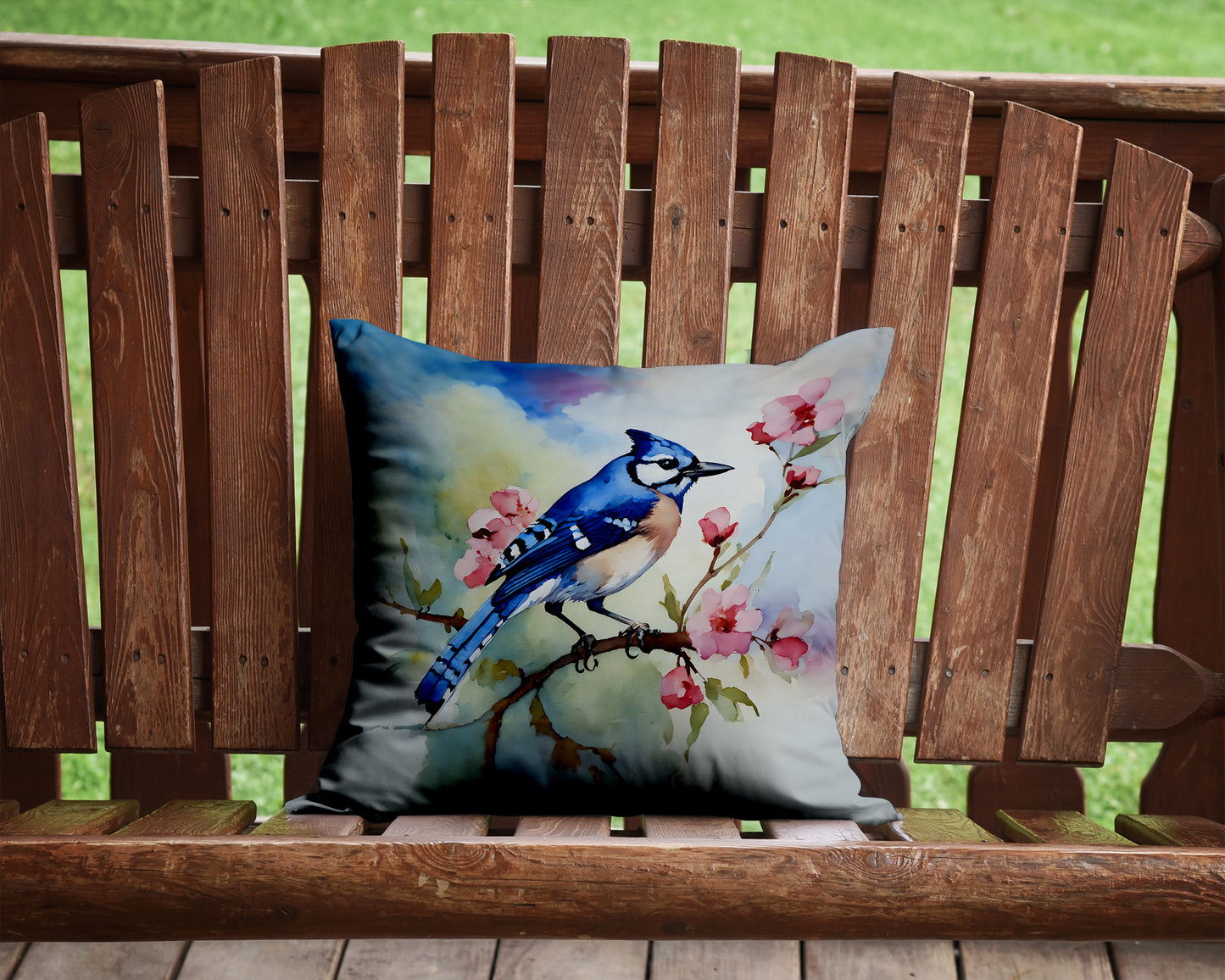 Blue Jay Throw Pillow