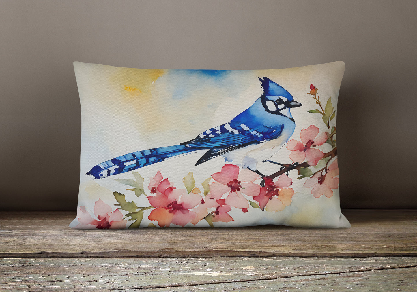 Blue Jay Throw Pillow