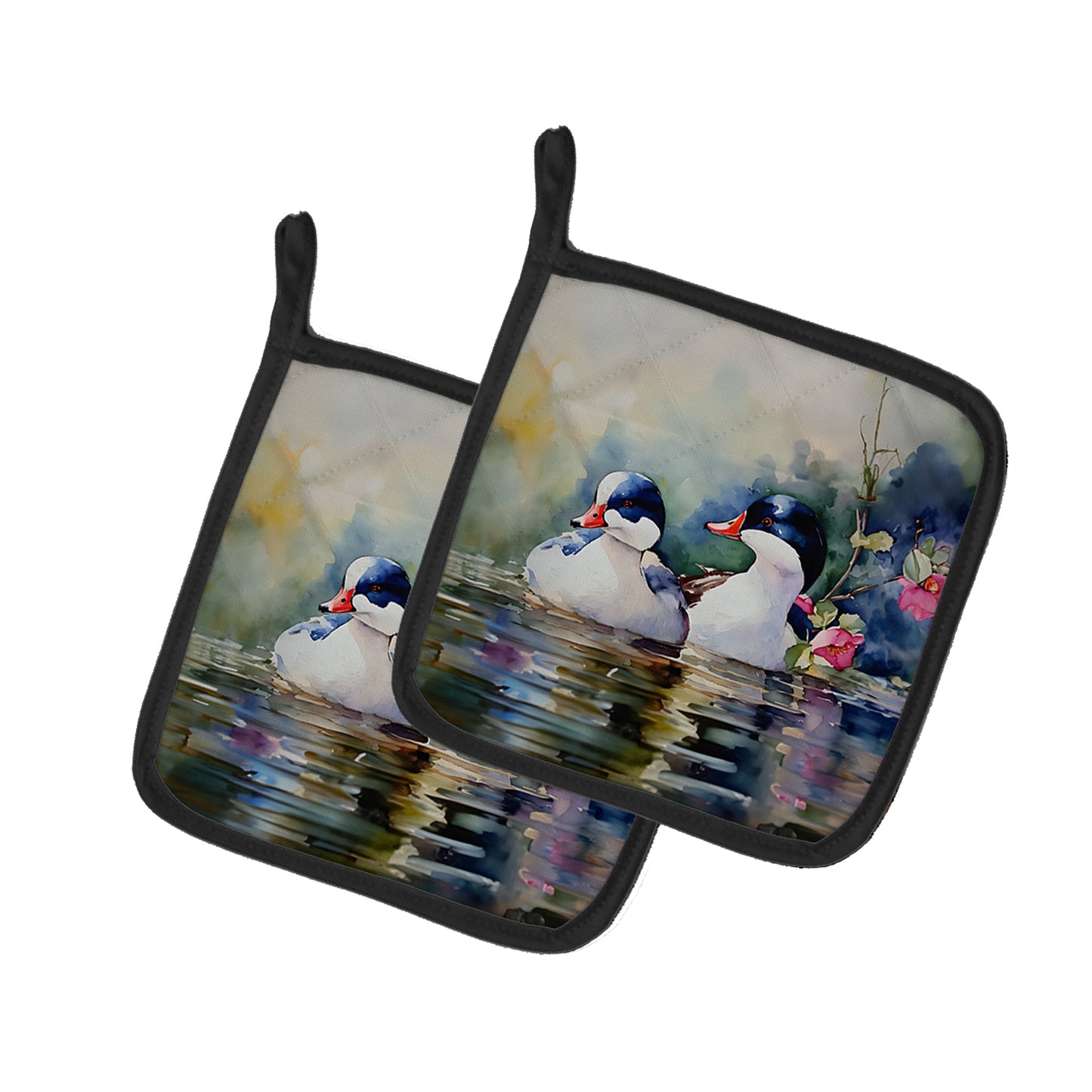 Buy this Bufflehead Pair of Pot Holders