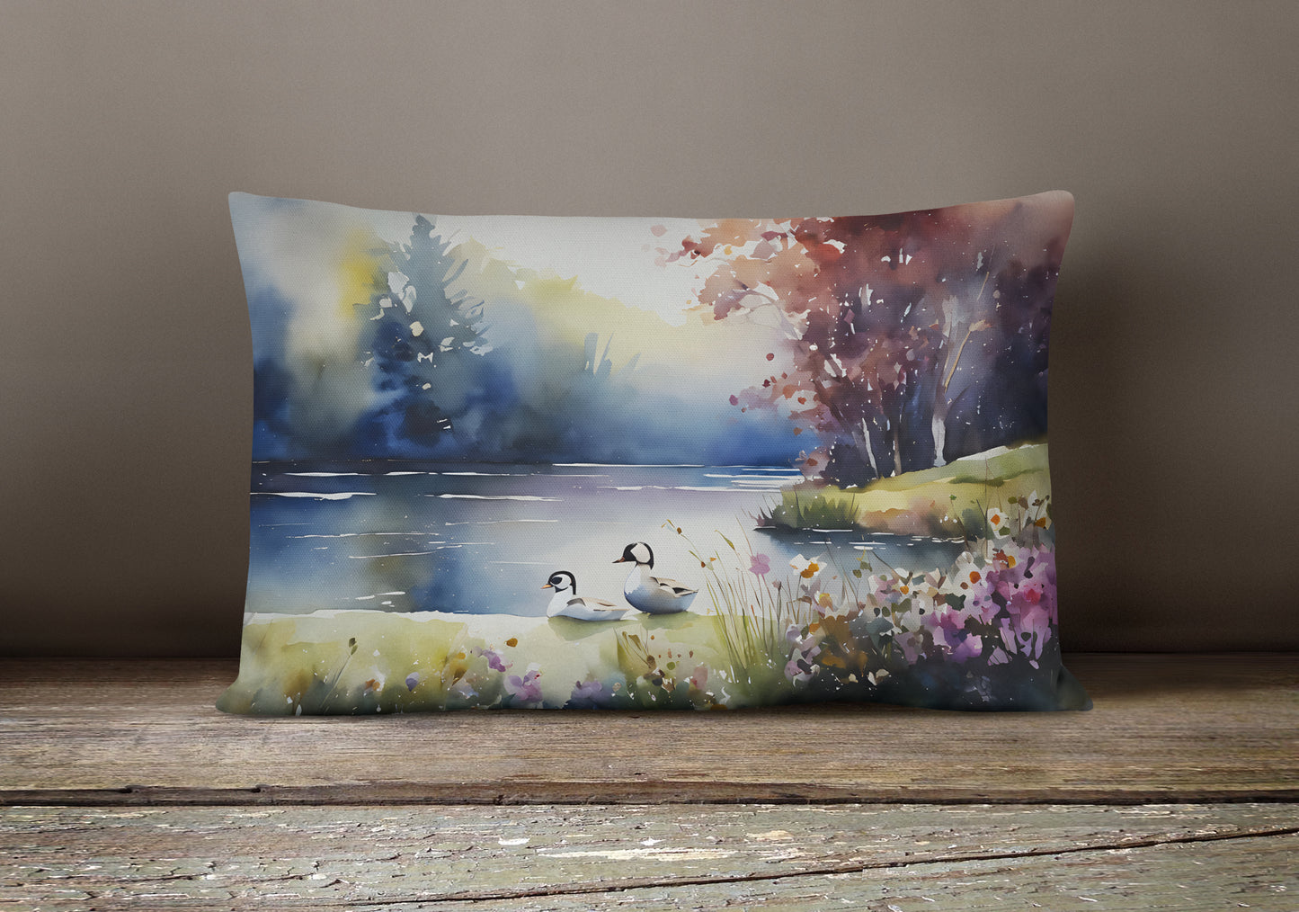 Bufflehead Throw Pillow