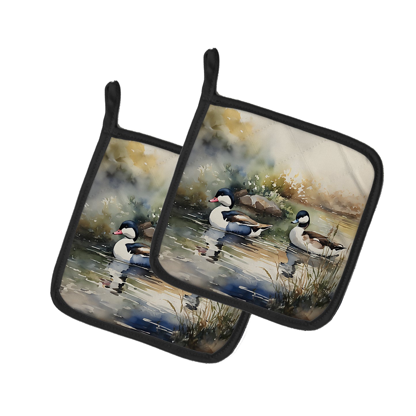 Buy this Bufflehead Pair of Pot Holders