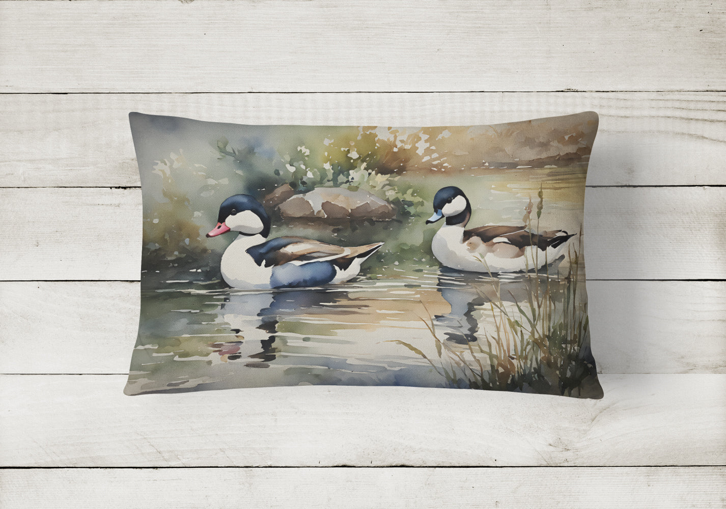 Bufflehead Throw Pillow