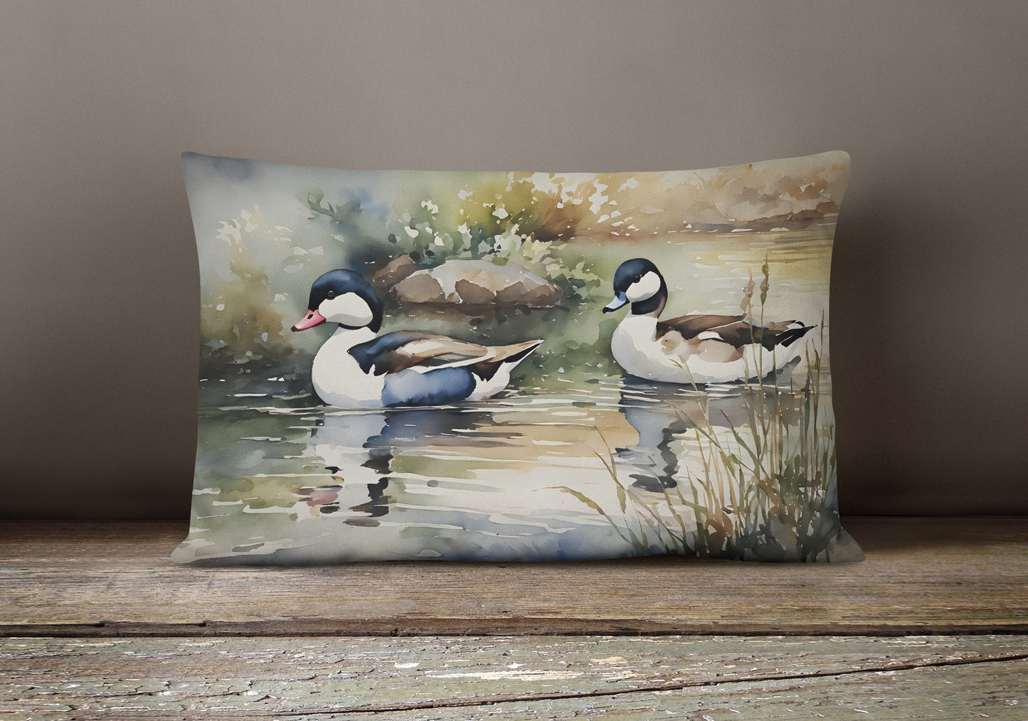 Bufflehead Throw Pillow