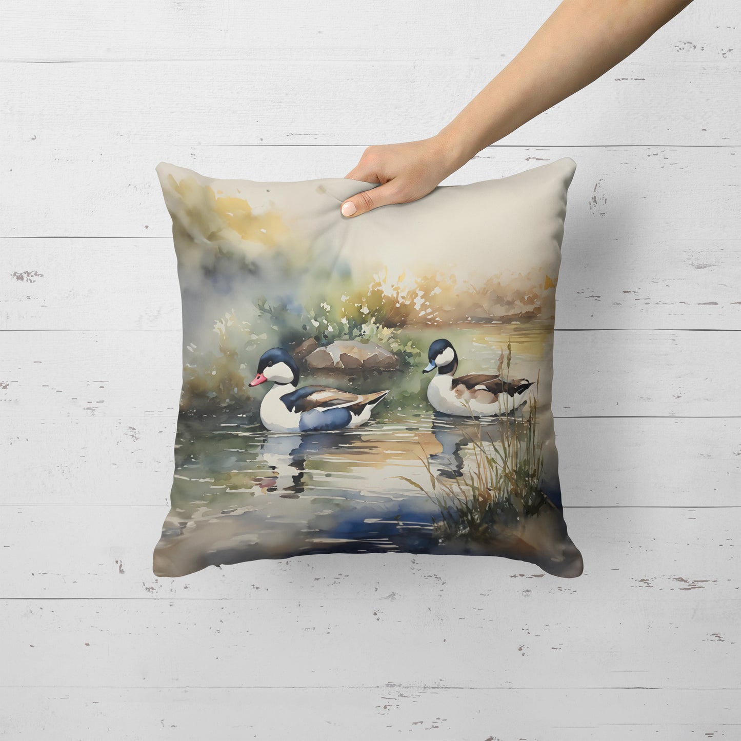 Bufflehead Throw Pillow