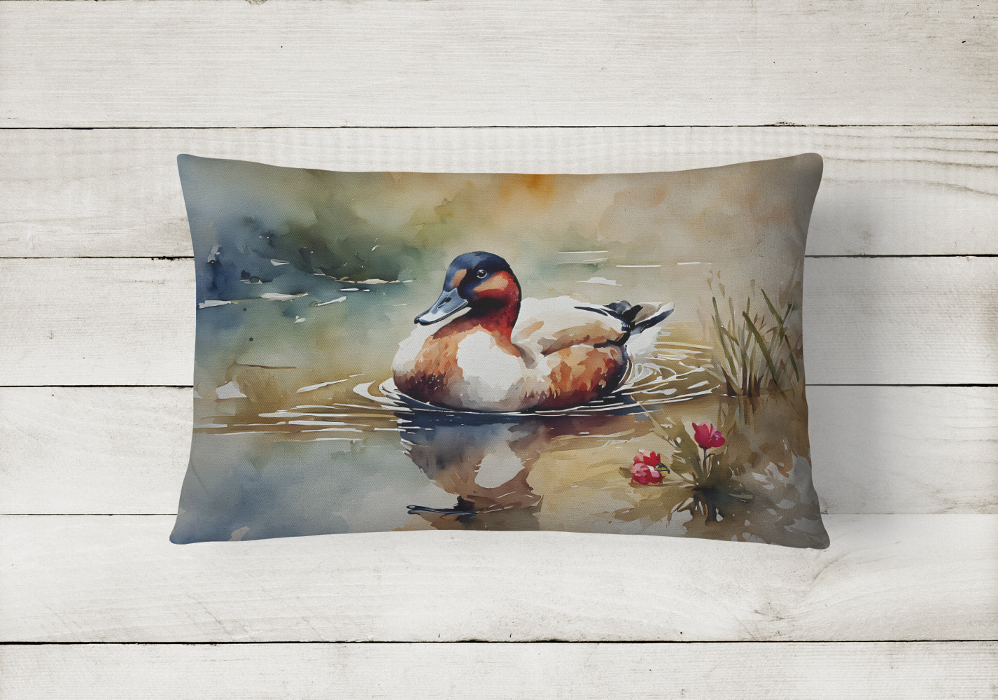 Canvasback Throw Pillow