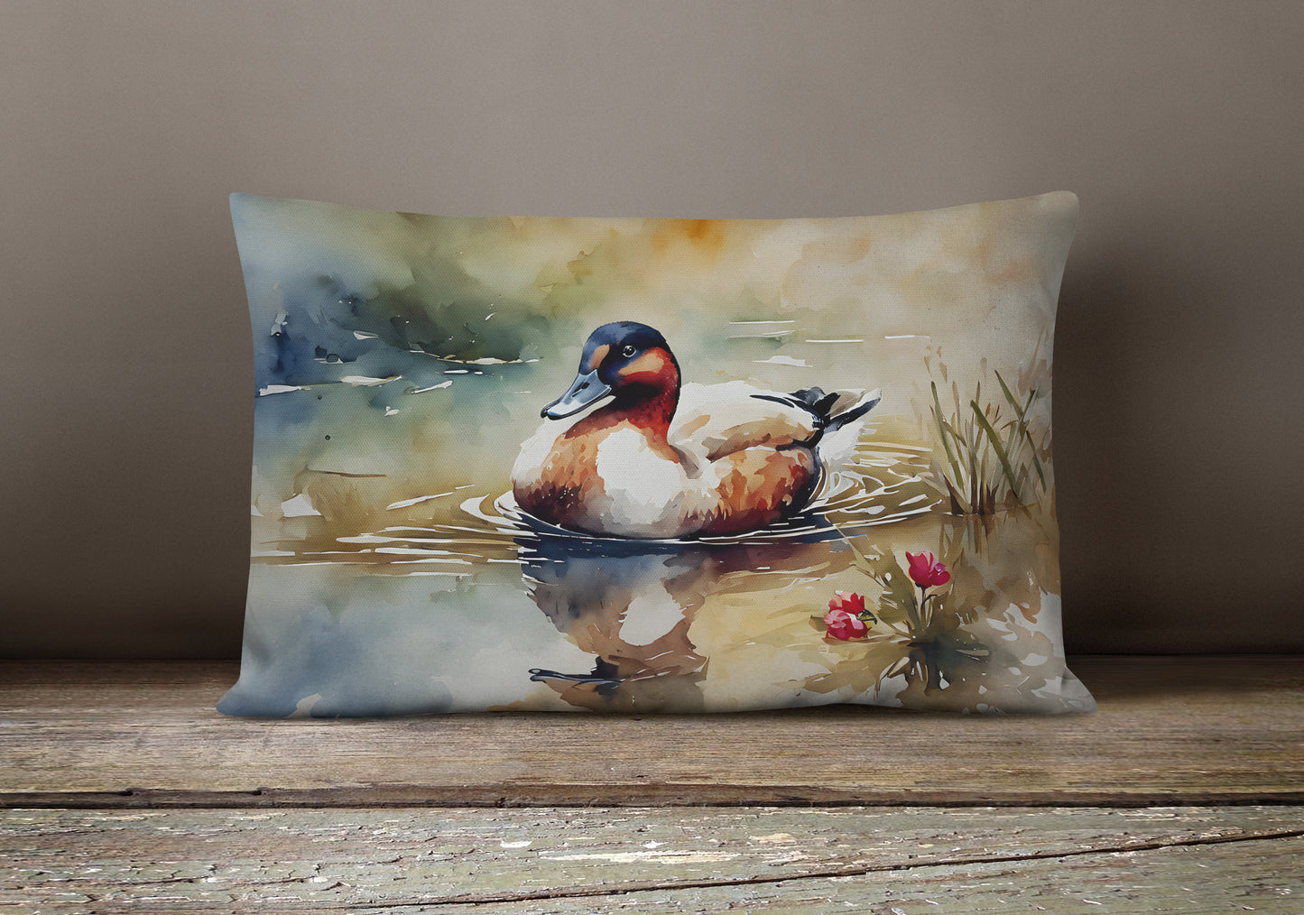 Canvasback Throw Pillow