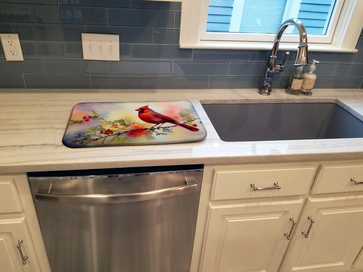 Cardinal Dish Drying Mat