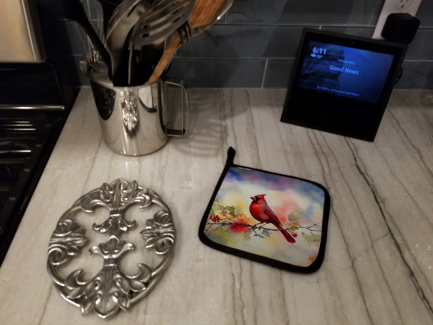 Cardinal Pair of Pot Holders