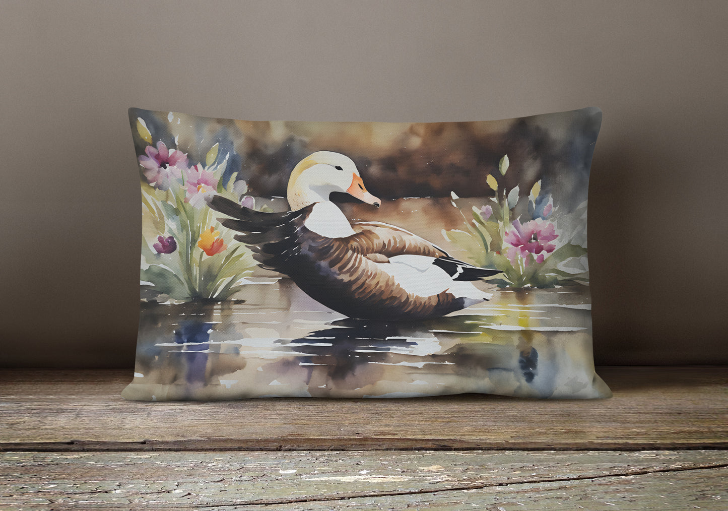Common Eider Duck Throw Pillow