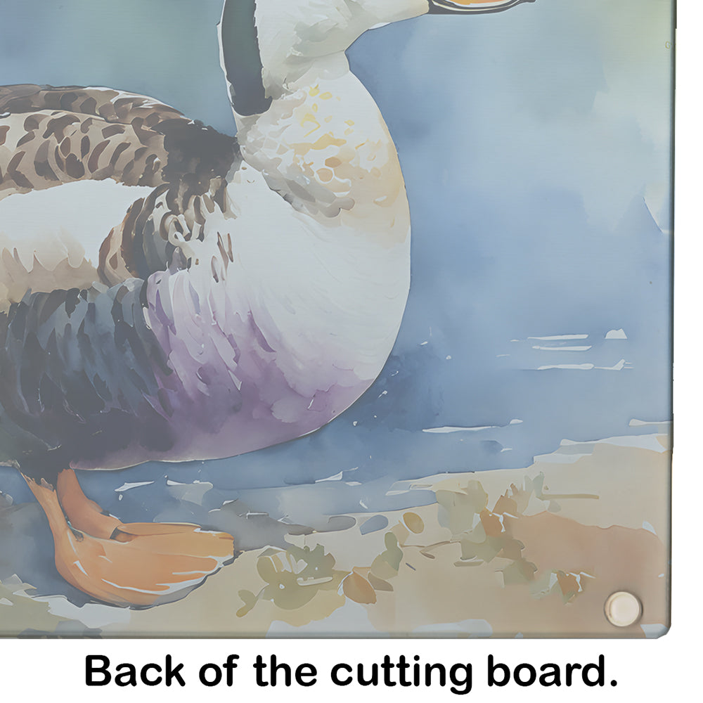 Common Eider Duck Glass Cutting Board