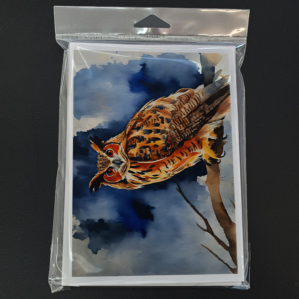 Eurasian Eagle Owl Greeting Cards Pack of 8