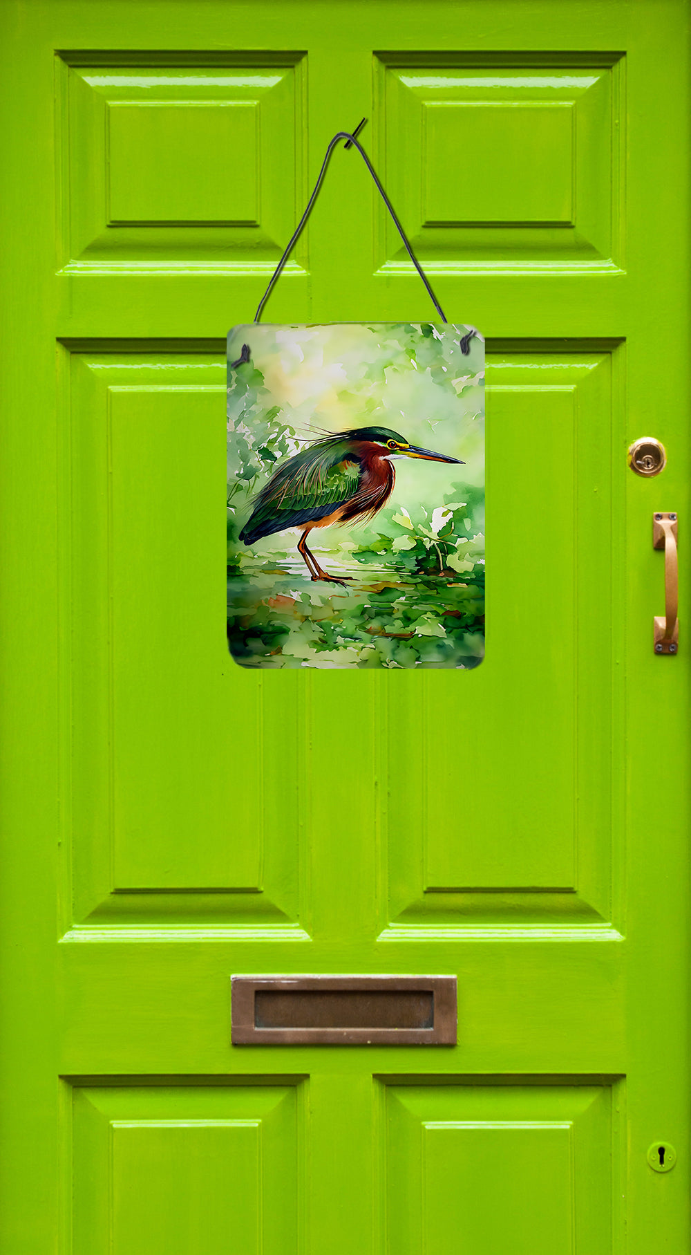 Green Heron Wall or Door Hanging Prints