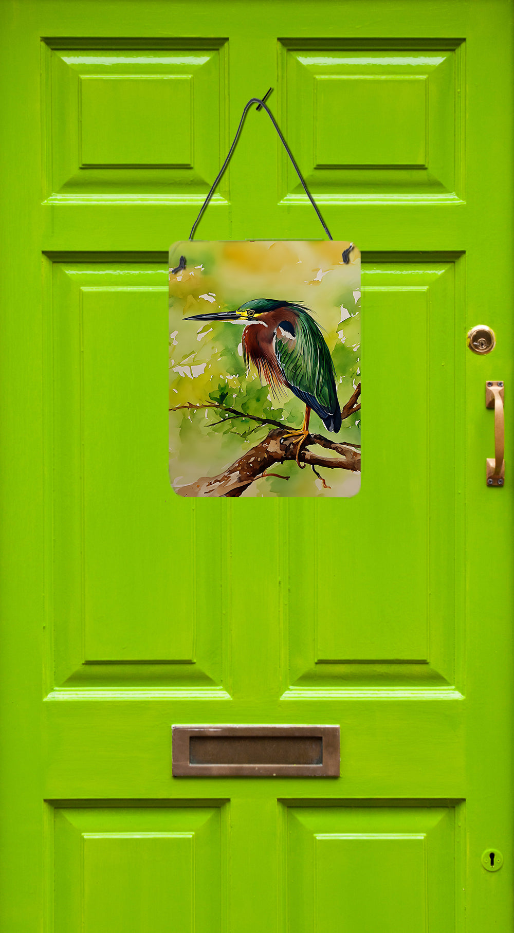 Green Heron Wall or Door Hanging Prints