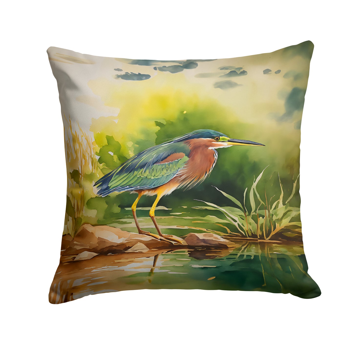 Buy this Green Heron Throw Pillow