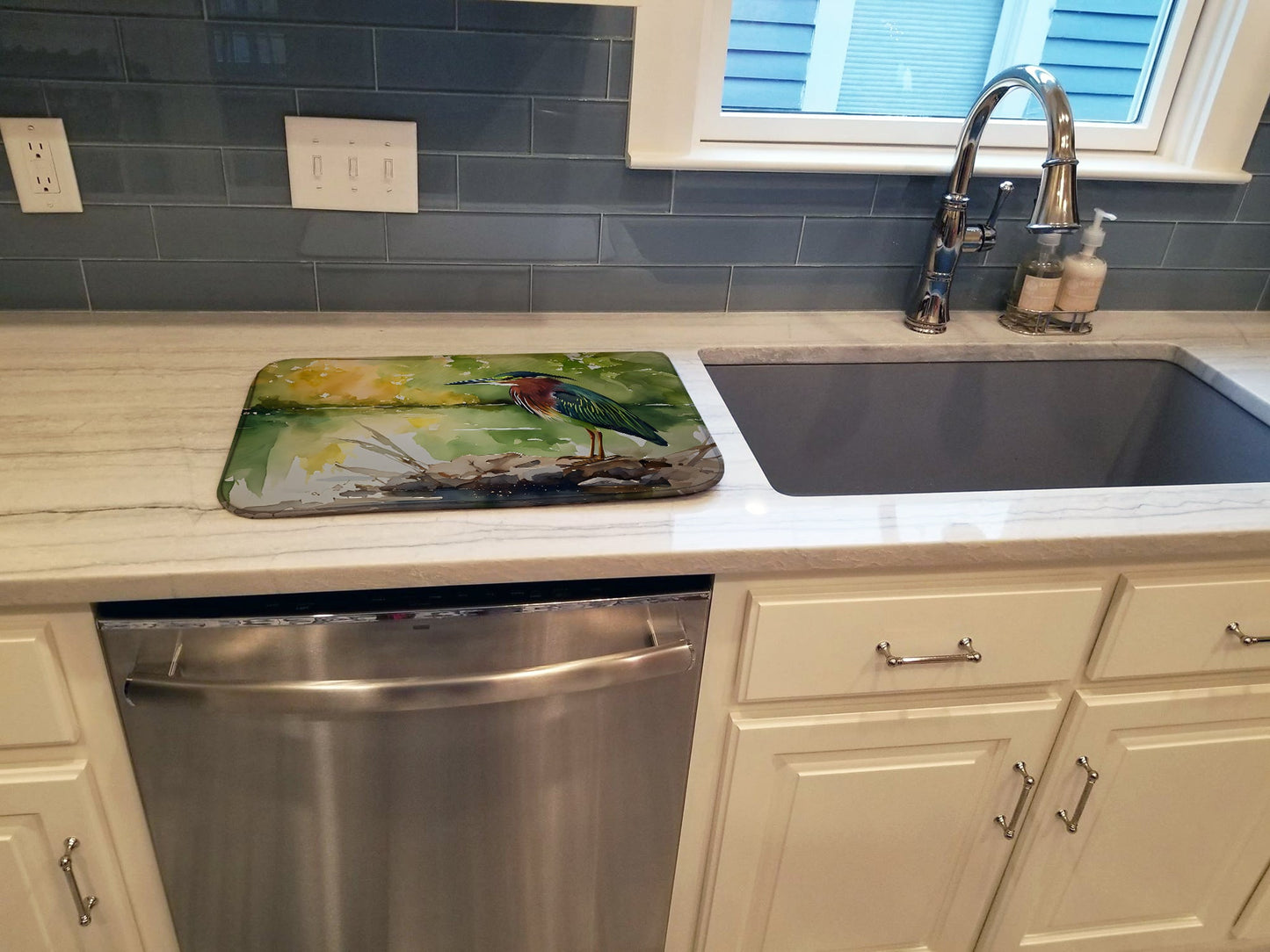 Green Heron Dish Drying Mat