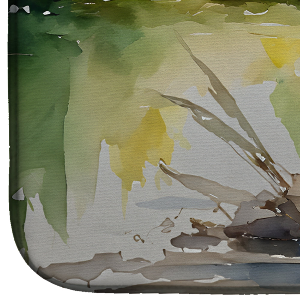 Green Heron Dish Drying Mat