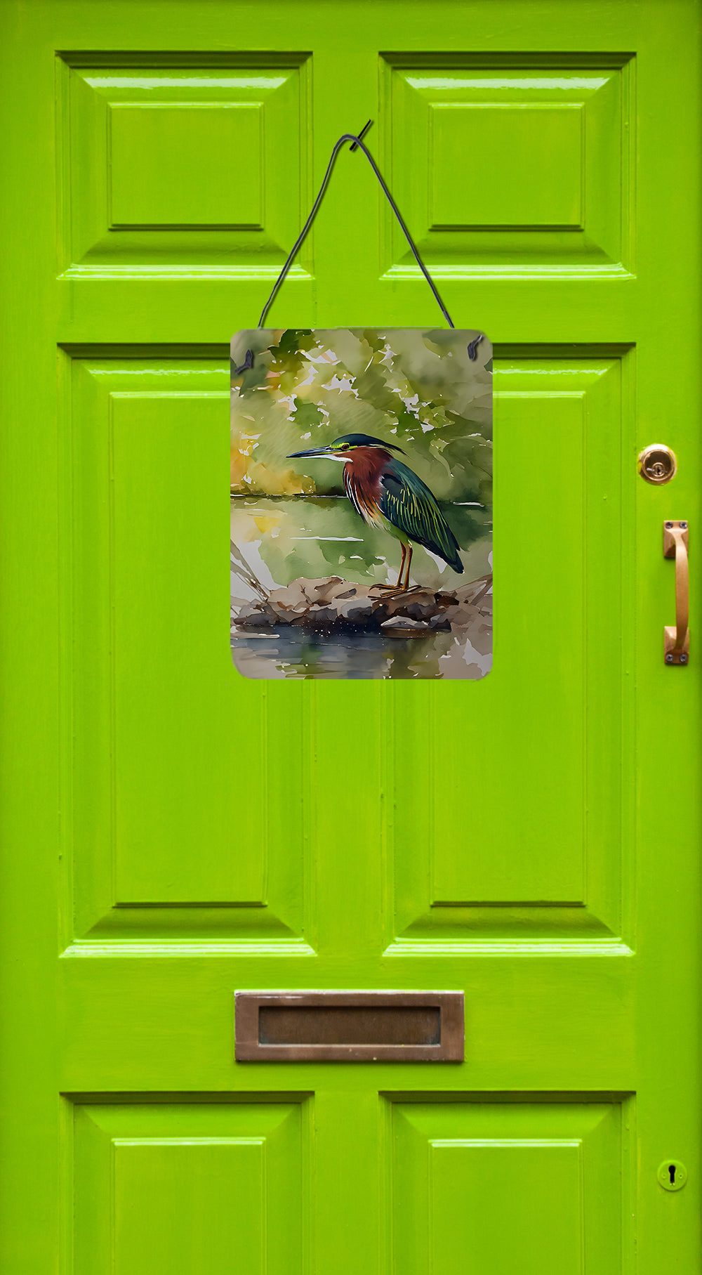 Green Heron Wall or Door Hanging Prints