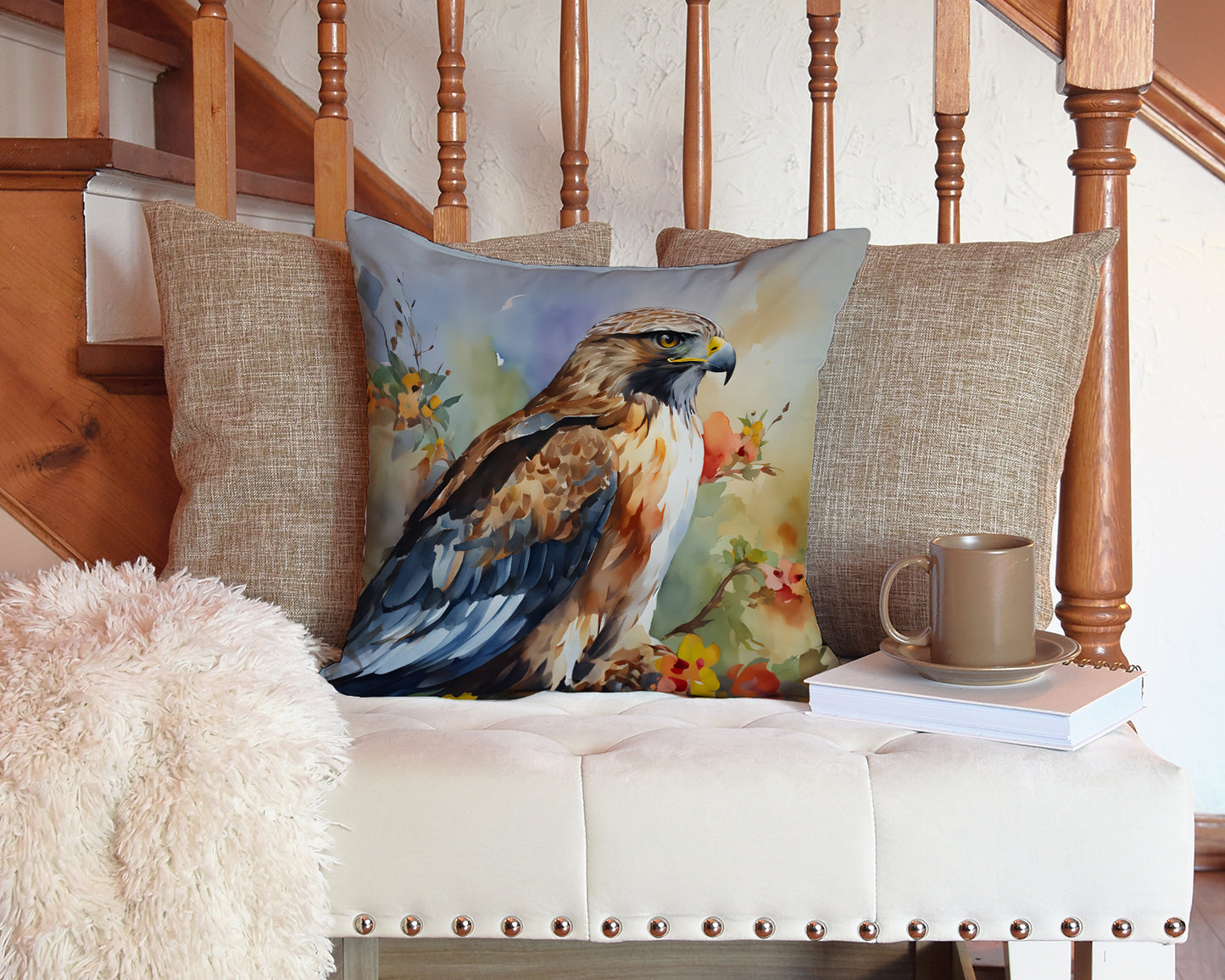 Hawk Throw Pillow
