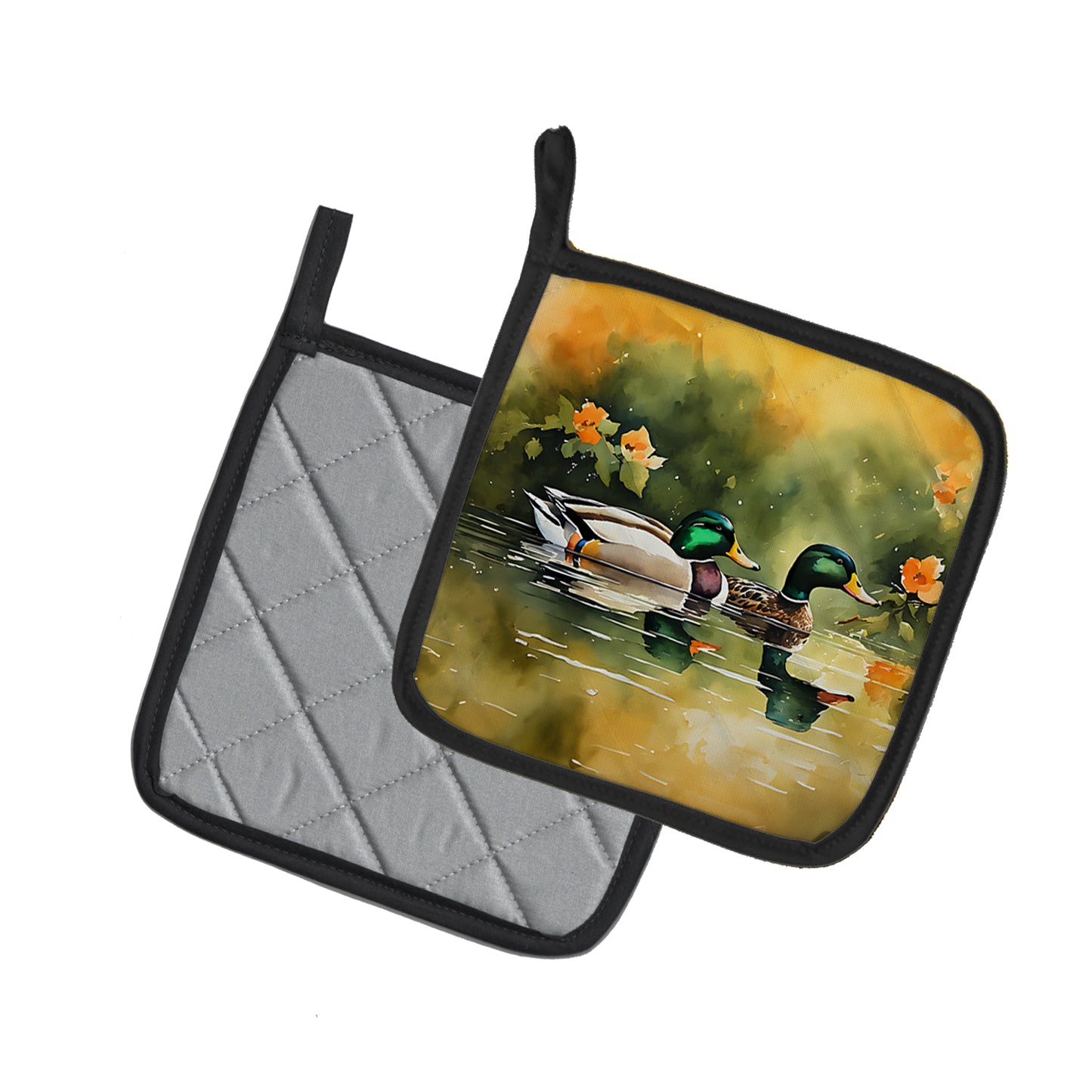 Mallard Pair of Pot Holders
